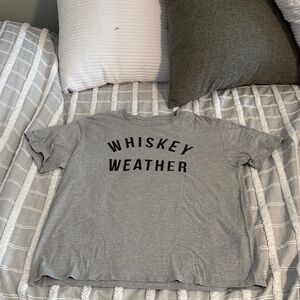 Gray Graphic T-Shirt with Black Text